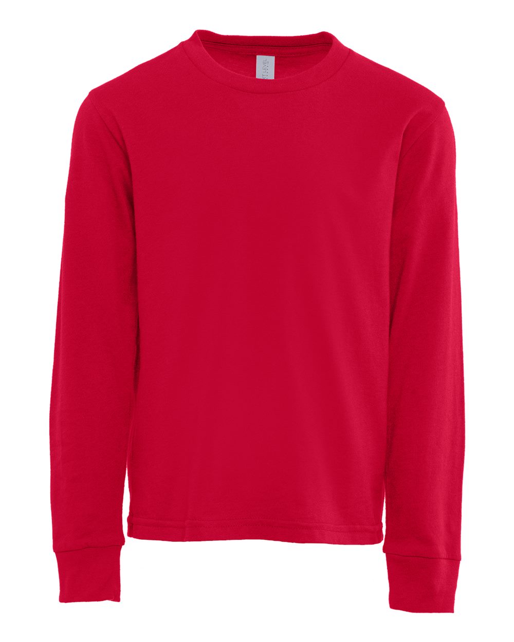 Next Level 3311 — Youth Cotton Long Sleeve T-Shirt — Red (flat)