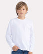 Next Level 3311 — Youth Cotton Long Sleeve T-Shirt — White