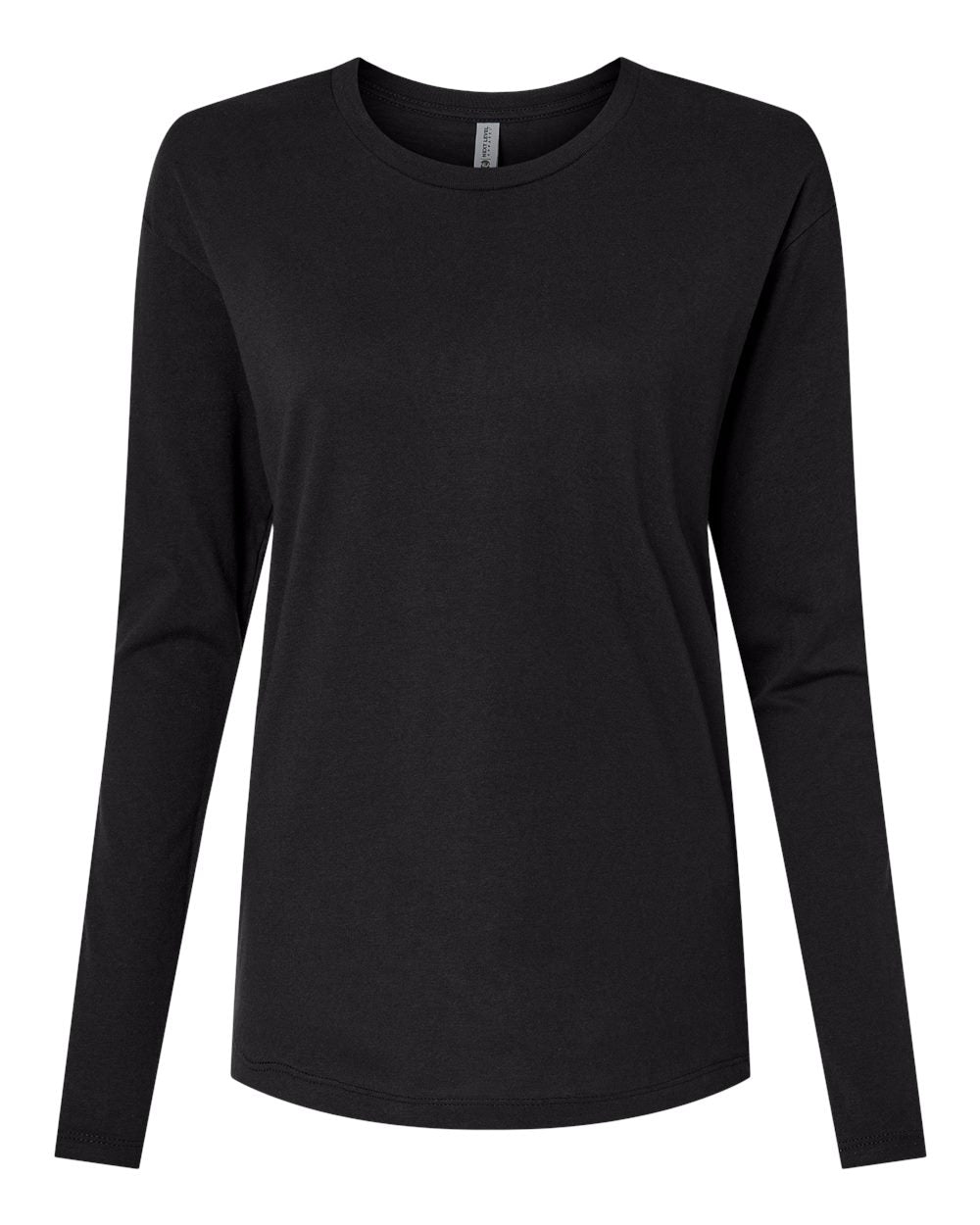 Next Level 3911 — Women's Cotton Relaxed Long Sleeve T-Shirt — Black (flat)