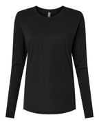 Next Level 3911 — Women's Cotton Relaxed Long Sleeve T-Shirt — Black (flat)
