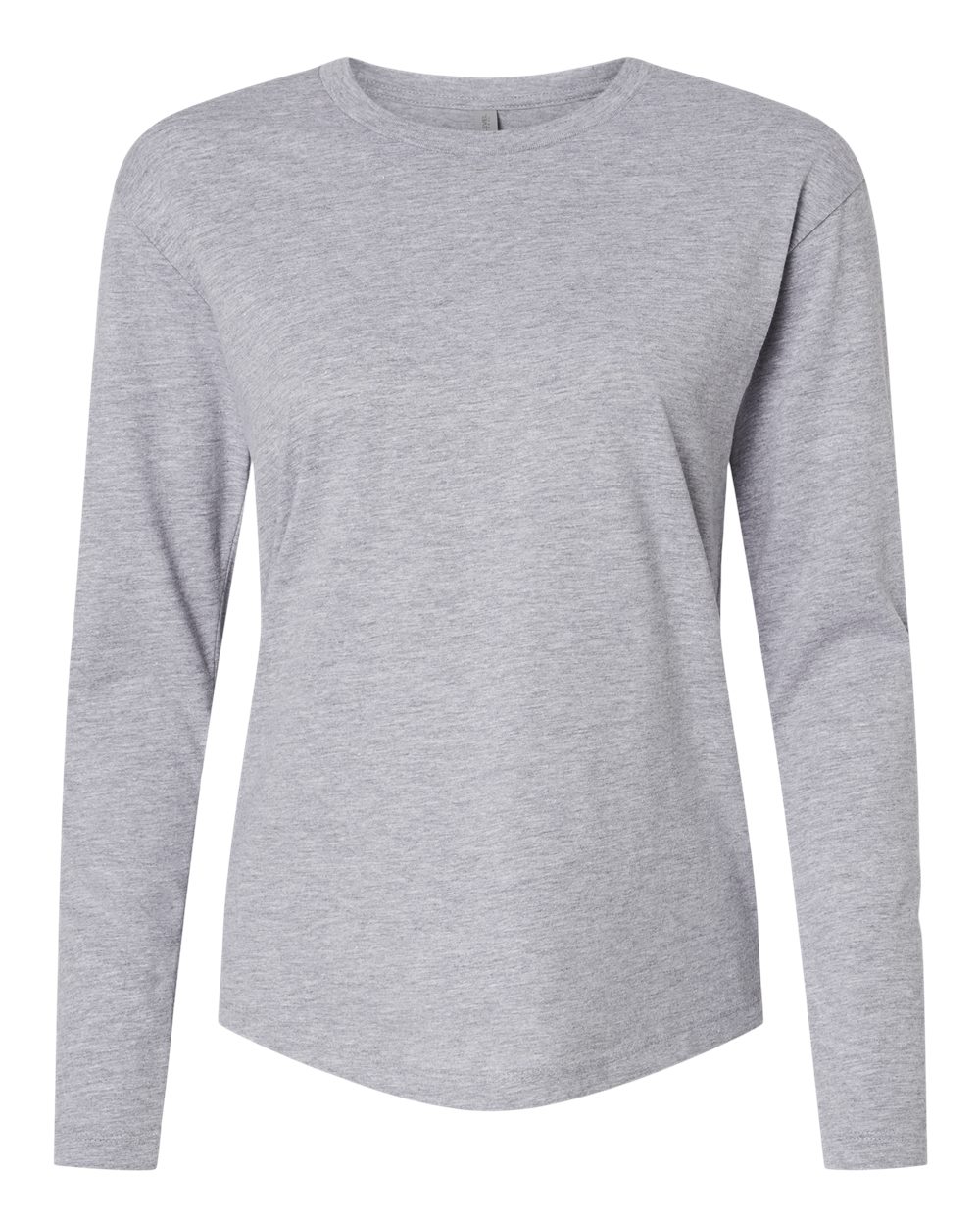 Next Level 3911 — Women's Cotton Relaxed Long Sleeve T-Shirt — Heather Grey (flat)