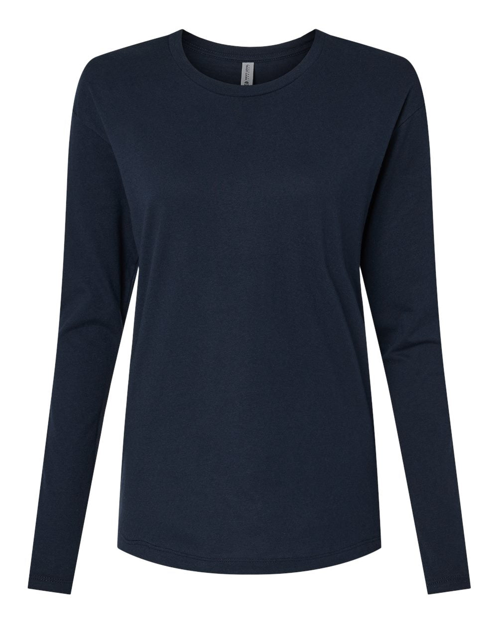 Next Level 3911 — Women's Cotton Relaxed Long Sleeve T-Shirt — Midnight Navy (flat)