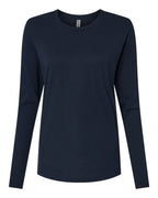 Next Level 3911 — Women's Cotton Relaxed Long Sleeve T-Shirt — Midnight Navy (flat)