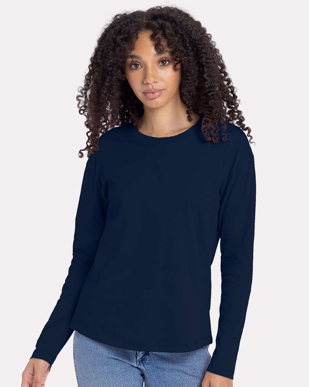 Next Level 3911 — Women's Cotton Relaxed Long Sleeve T-Shirt — Midnight Navy