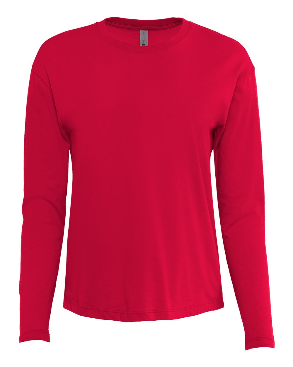 Next Level 3911 — Women's Cotton Relaxed Long Sleeve T-Shirt — Red (flat)