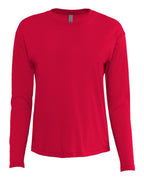 Next Level 3911 — Women's Cotton Relaxed Long Sleeve T-Shirt — Red (flat)
