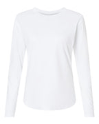Next Level 3911 — Women's Cotton Relaxed Long Sleeve T-Shirt — White (flat)