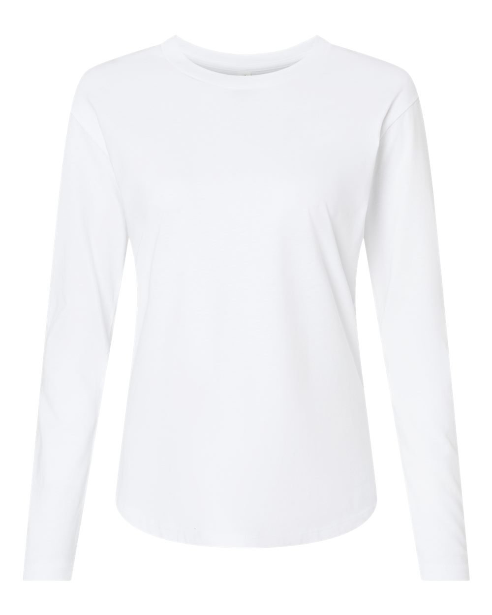Next Level 3911 — Women's Cotton Relaxed Long Sleeve T-Shirt — White (flat)