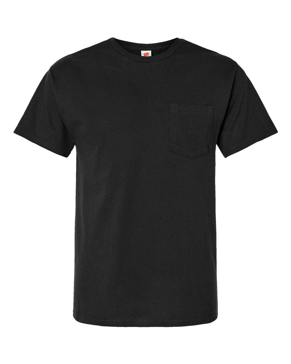 Hanes 5290P - Essential-T Pocket T-Shirt — Black (flat)