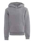 Next Level 9113 — Youth Fleece Hoodie Sweatshirt — Heather Grey (flat)