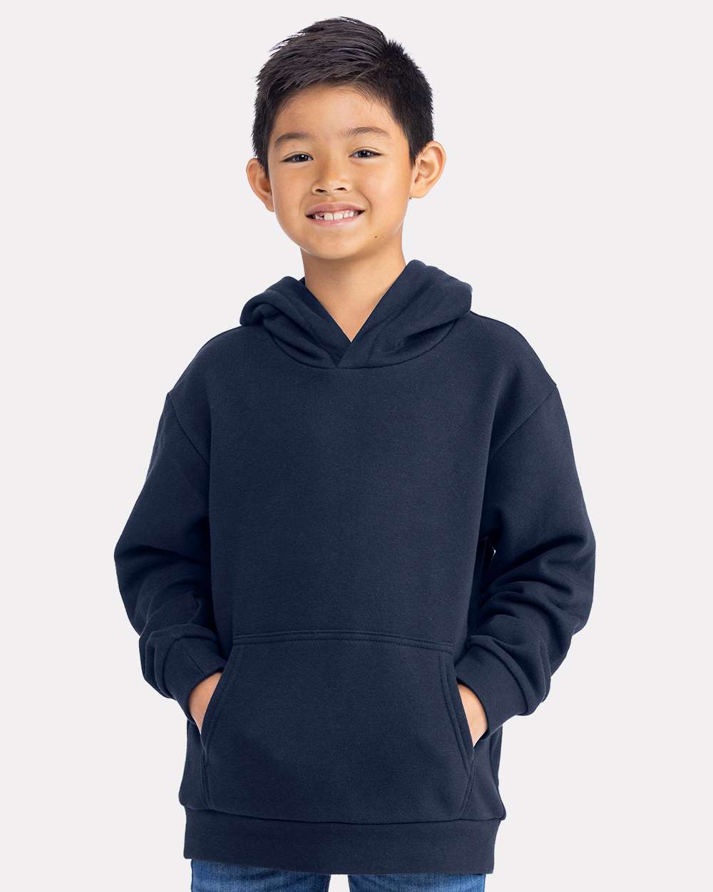 Next Level 9113 — Youth Fleece Hoodie Sweatshirt — Midnight Navy