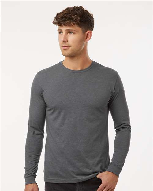 Next Level 6211 - Unisex CVC Long Sleeve T-Shirt - Heather Heavy Metal