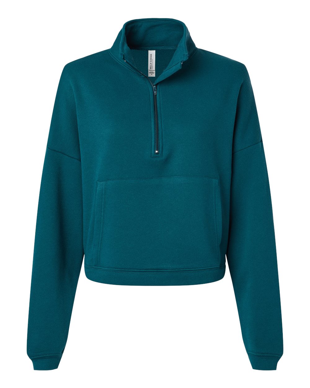BELLA + CANVAS 3953 — Women’s Sponge Fleece Half Zip Pullover — Atlantic (flat)