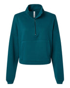 BELLA + CANVAS 3953 — Women’s Sponge Fleece Half Zip Pullover — Atlantic (flat)