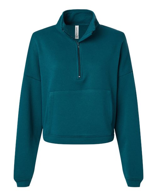 BELLA + CANVAS 3953 — Women’s Sponge Fleece Half Zip Pullover - Atlantic