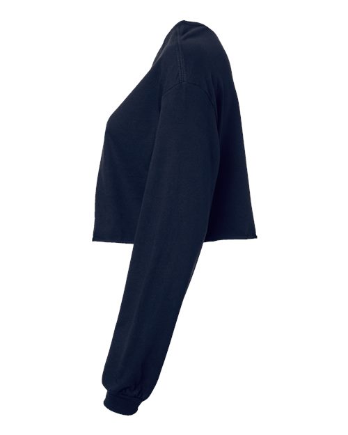 BELLA + CANVAS 6501 - Women's FWD Fashion Crop Long Sleeve Tee - Navy