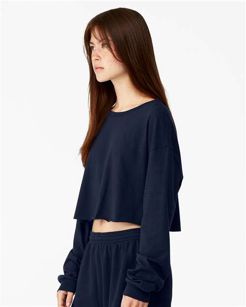 BELLA + CANVAS 6501 - Women's FWD Fashion Crop Long Sleeve Tee - Navy