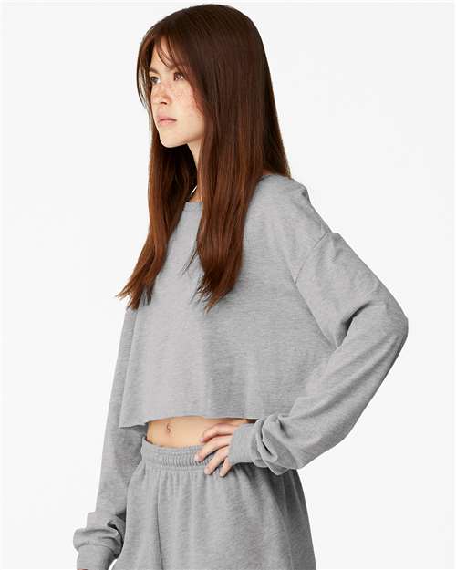 BELLA + CANVAS 6501 - Women's FWD Fashion Crop Long Sleeve Tee - Athletic Heather