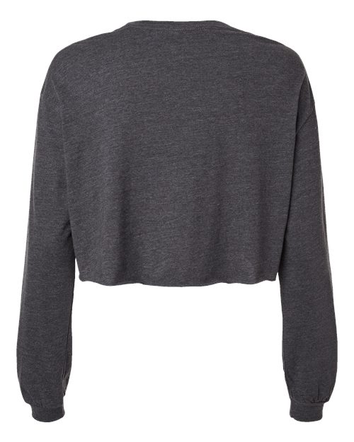 BELLA + CANVAS 6501 - Women's FWD Fashion Crop Long Sleeve Tee - Dark Grey Heather