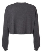 BELLA + CANVAS 6501 - Women's FWD Fashion Crop Long Sleeve Tee - Dark Grey Heather