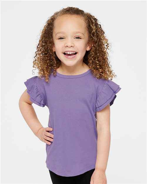 Rabbit Skins 3339 - Toddler Flutter Sleeve Tee