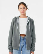 BELLA + CANVAS 3739 - Unisex Sponge Fleece Full-Zip Hoodie Sweatshirt - Blue Storm