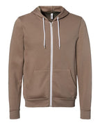 BELLA + CANVAS 3739 - Unisex Sponge Fleece Full-Zip Hoodie Sweatshirt - Vintage Brown