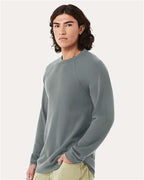 BELLA + CANVAS 3901 - Unisex Sponge Fleece Raglan Crewneck Sweatshirt - Blue Storm