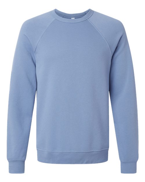 BELLA + CANVAS 3901 - Unisex Sponge Fleece Raglan Crewneck Sweatshirt - Lavender Blue