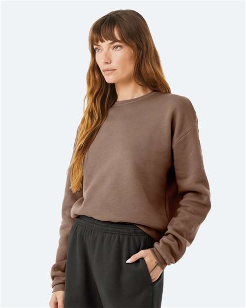 BELLA + CANVAS 3945 - Unisex Sponge Fleece Drop Shoulder Crewneck Sweatshirt - Vintage Brown