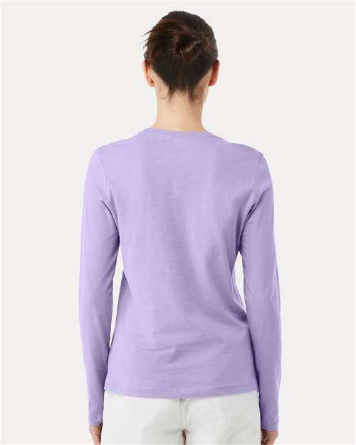 BELLA + CANVAS 6500 - Womens Jersey Long Sleeve Tee - Dark Lavender