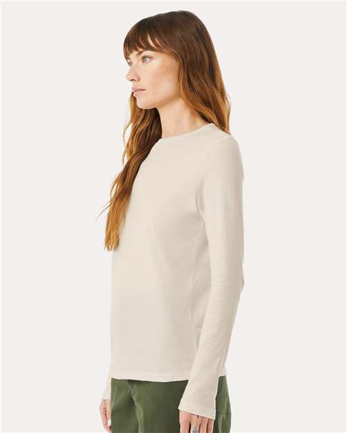 BELLA + CANVAS 6500 - Womens Jersey Long Sleeve Tee - Heather Dust