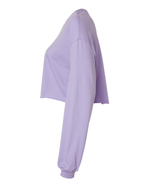 BELLA + CANVAS 6501 - Women's FWD Fashion Crop Long Sleeve Tee - Dark Lavender