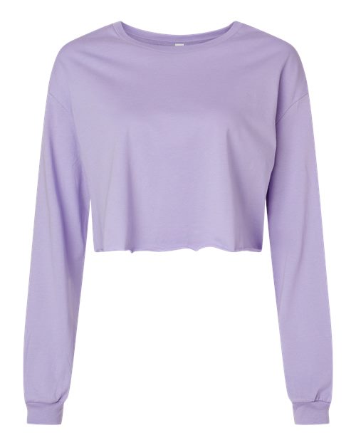 BELLA + CANVAS 6501 - Women's FWD Fashion Crop Long Sleeve Tee - Dark Lavender
