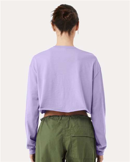 BELLA + CANVAS 6501 - Women's FWD Fashion Crop Long Sleeve Tee - Dark Lavender