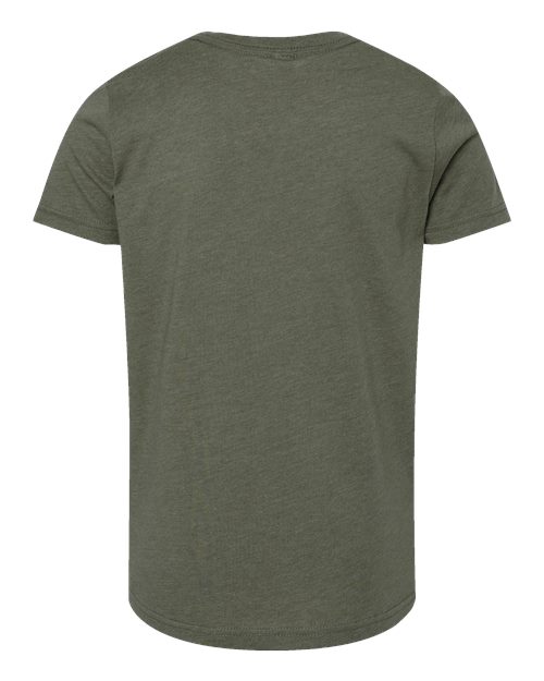 BELLA + CANVAS 3001YCVC - Youth CVC Jersey Tee - Heather Military Green