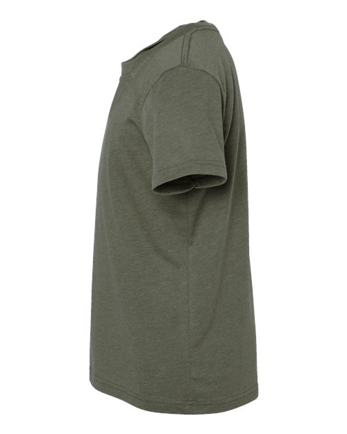 BELLA + CANVAS 3001YCVC - Youth CVC Jersey Tee - Heather Military Green