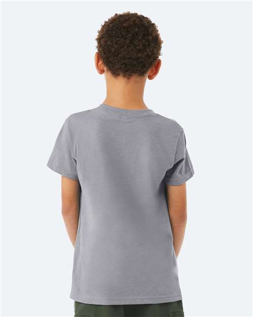 BELLA + CANVAS 3001YCVC - Youth CVC Jersey Tee - Heather Storm