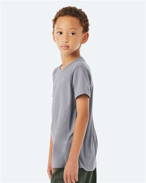 BELLA + CANVAS 3001YCVC - Youth CVC Jersey Tee - Heather Storm