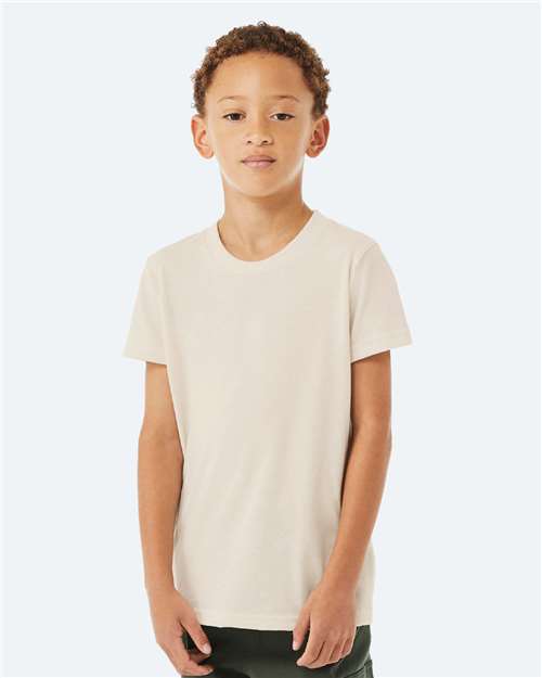 BELLA + CANVAS 3413Y - Youth Triblend Tee - Solid Natural Triblend