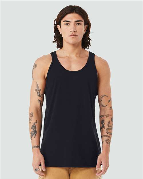 BELLA + CANVAS 3480CVC - Unisex Heather CVC Tank - Solid Black Blend