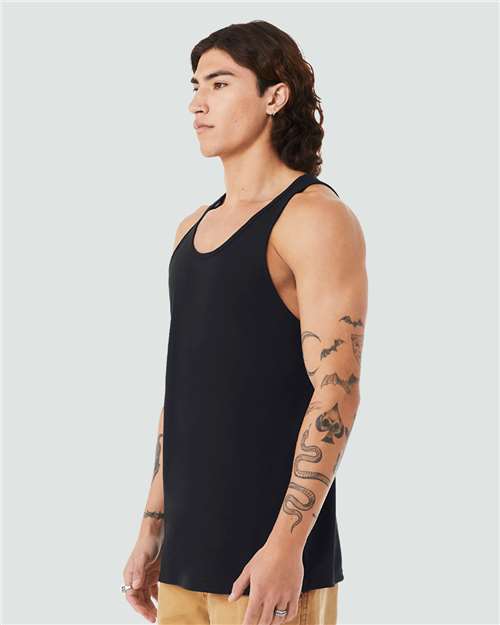 BELLA + CANVAS 3480CVC - Unisex Heather CVC Tank - Solid Black Blend