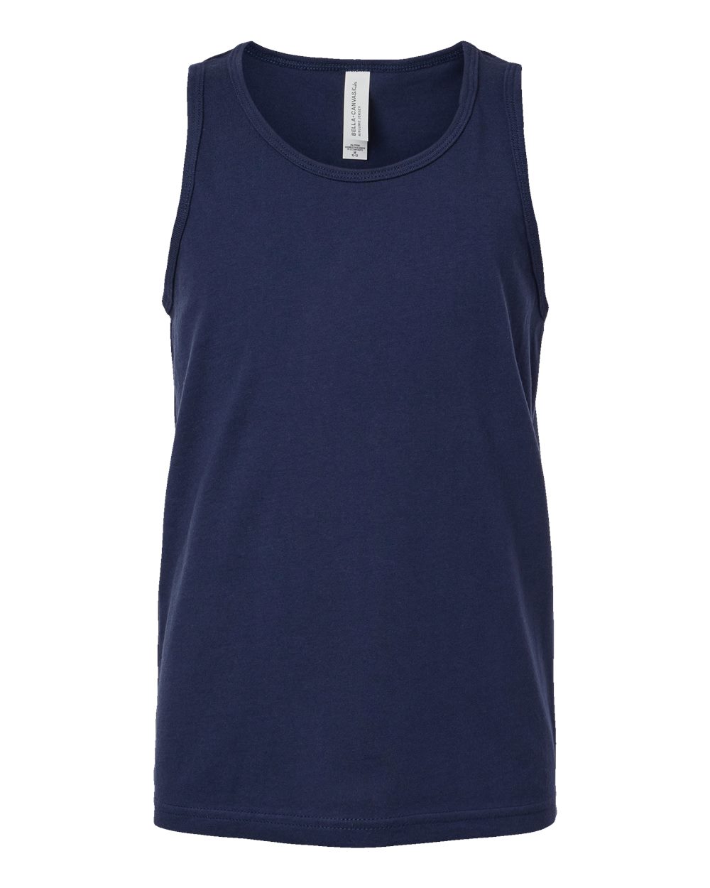 BELLA + CANVAS 3480Y — Youth Jersey Tank — Navy (flat)