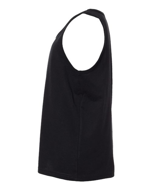 BELLA + CANVAS 3480YCVC - Youth Heather CVC Tank - Solid Black Blend