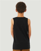 BELLA + CANVAS 3480YCVC - Youth Heather CVC Tank - Solid Black Blend