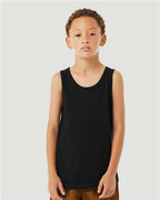 BELLA + CANVAS 3480YCVC - Youth Heather CVC Tank - Solid Black Blend