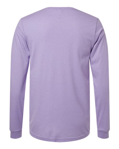 BELLA + CANVAS 3501CVC - Heather CVC Long Sleeve Tee - Heather Dark Lavender