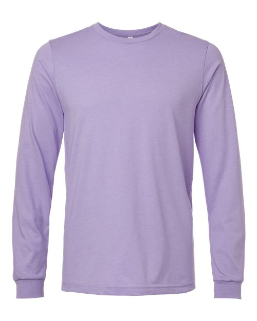BELLA + CANVAS 3501CVC - Heather CVC Long Sleeve Tee - Heather Dark Lavender