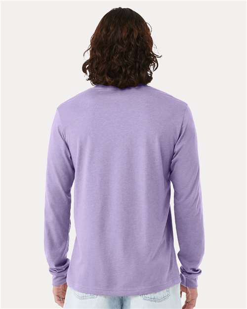 BELLA + CANVAS 3501CVC - Heather CVC Long Sleeve Tee - Heather Dark Lavender
