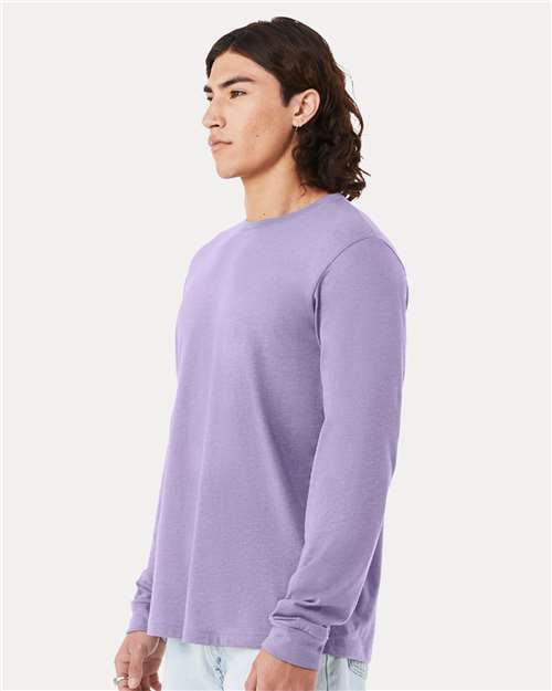 BELLA + CANVAS 3501CVC - Heather CVC Long Sleeve Tee - Heather Dark Lavender